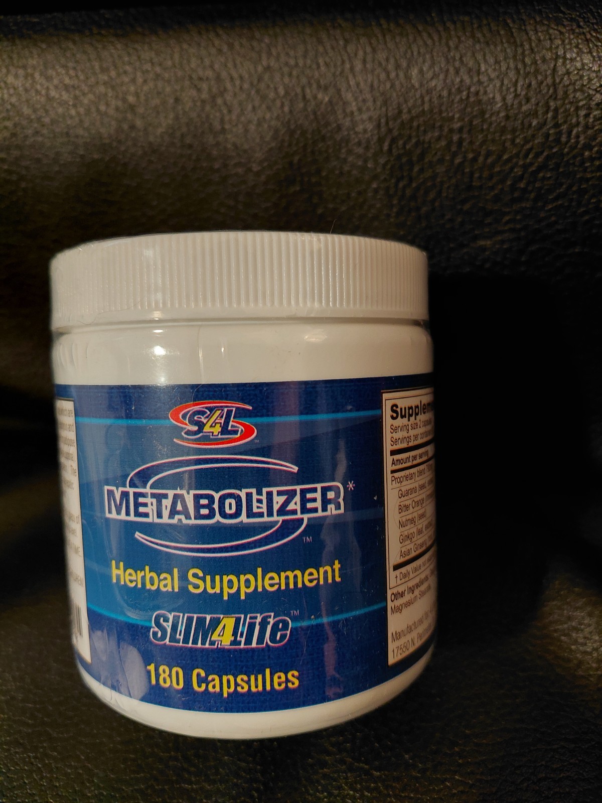 1 New 180 capsules bottle of Slim4life Slim 4 Life Metabolizer Herbal Supplement