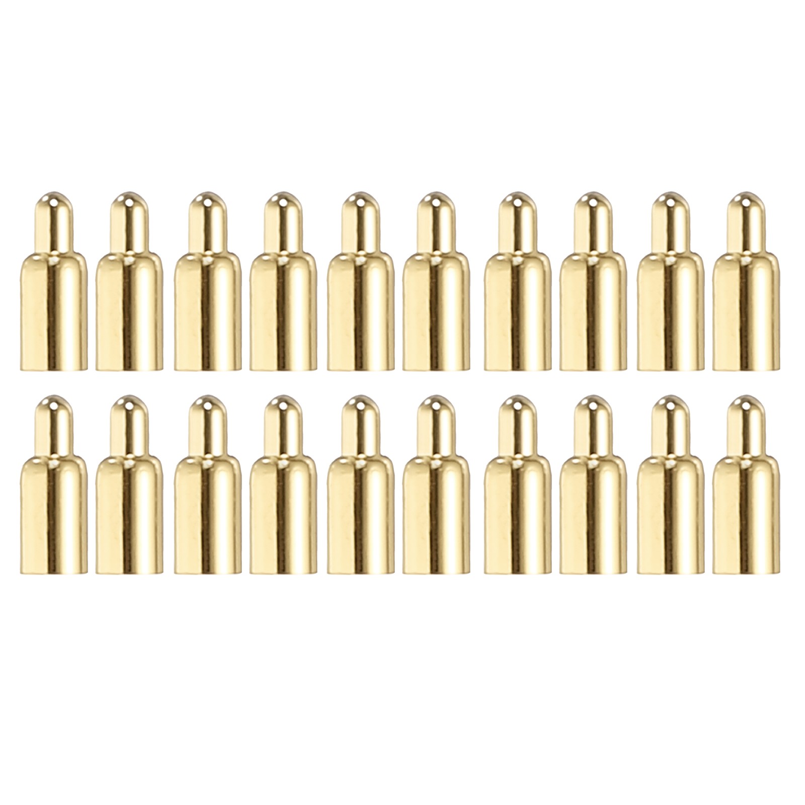 40 Pcs 3.5mm Spring Test Probe Pin, Gold Plated Spring Loaded Thimble Pins