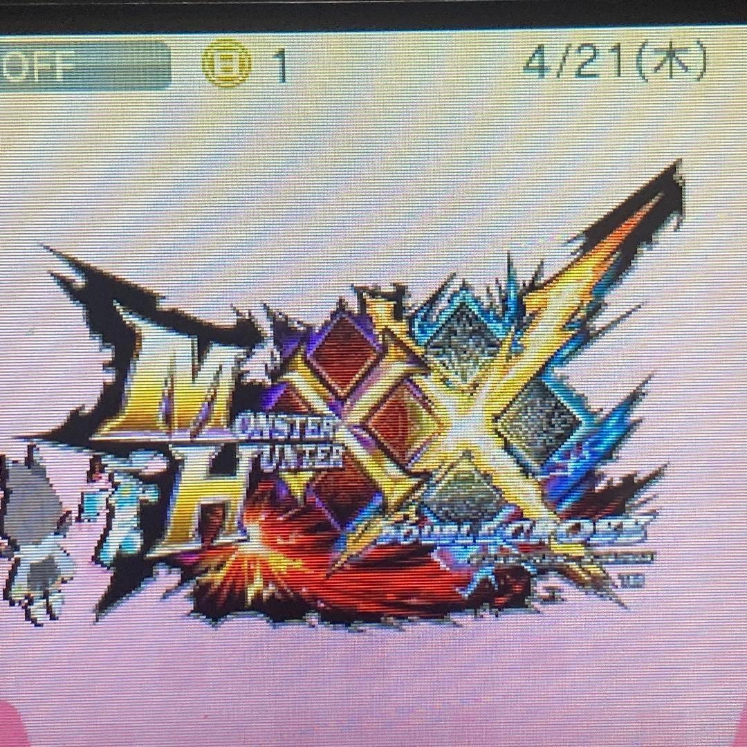Nintendo 3DS Red Console & Monster Hunter 5 Game software NTSC-J Tested