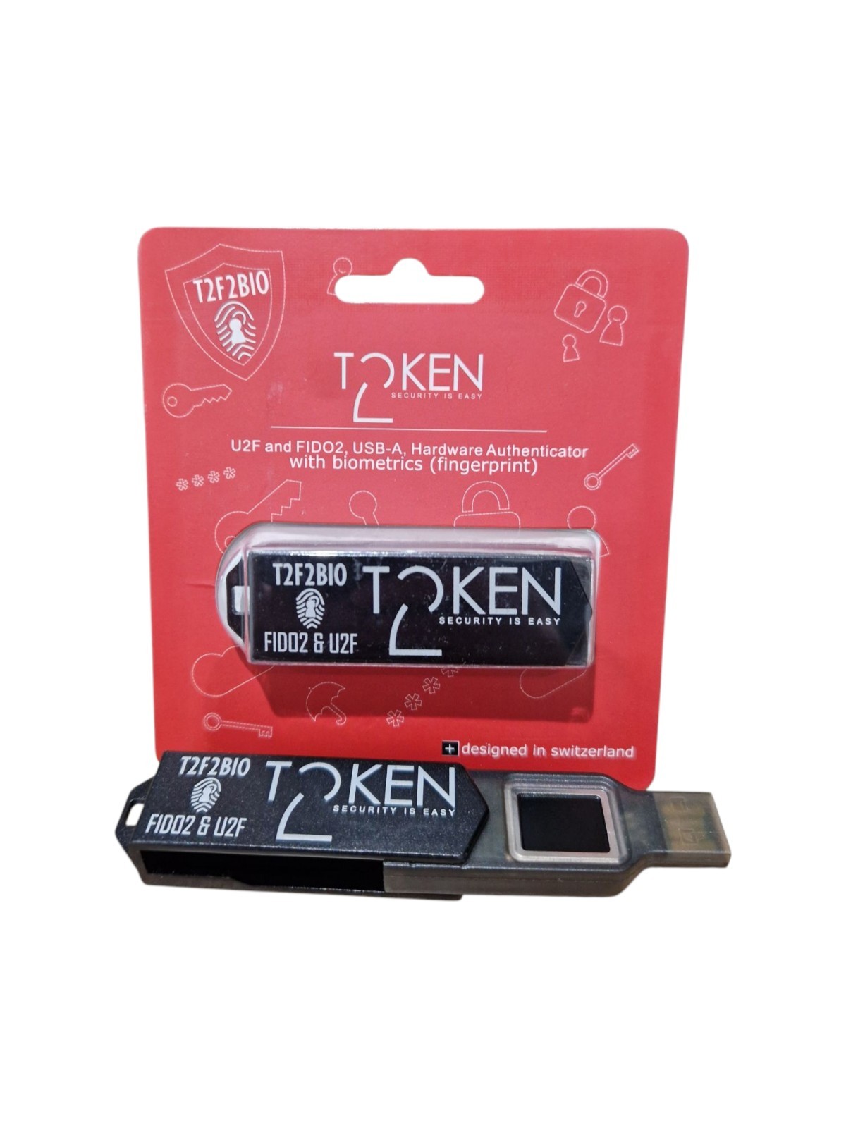 Token2 T2F2BIO U2F AND FIDO2 USB-A Security Key Biometric Fingerprint Protection