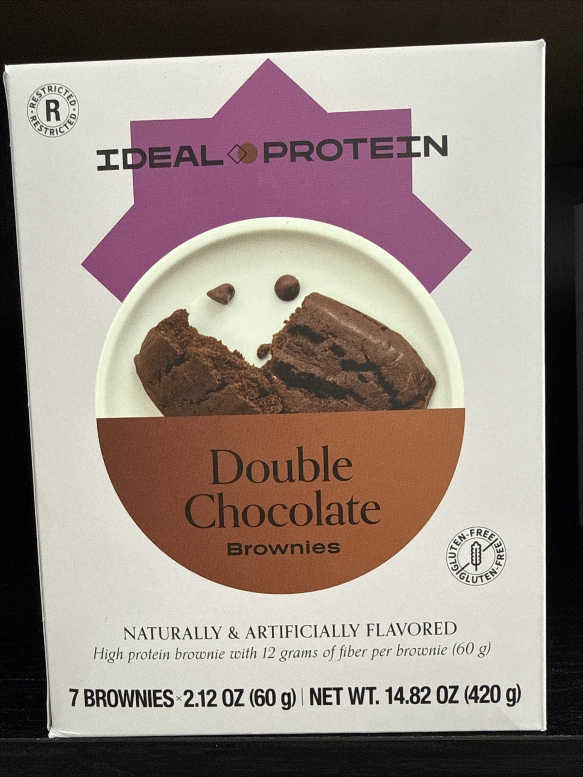 Ideal Protein Double Chocolate Brownies - 7 Packets - EXP 11/30/26 FREE SHIPPING