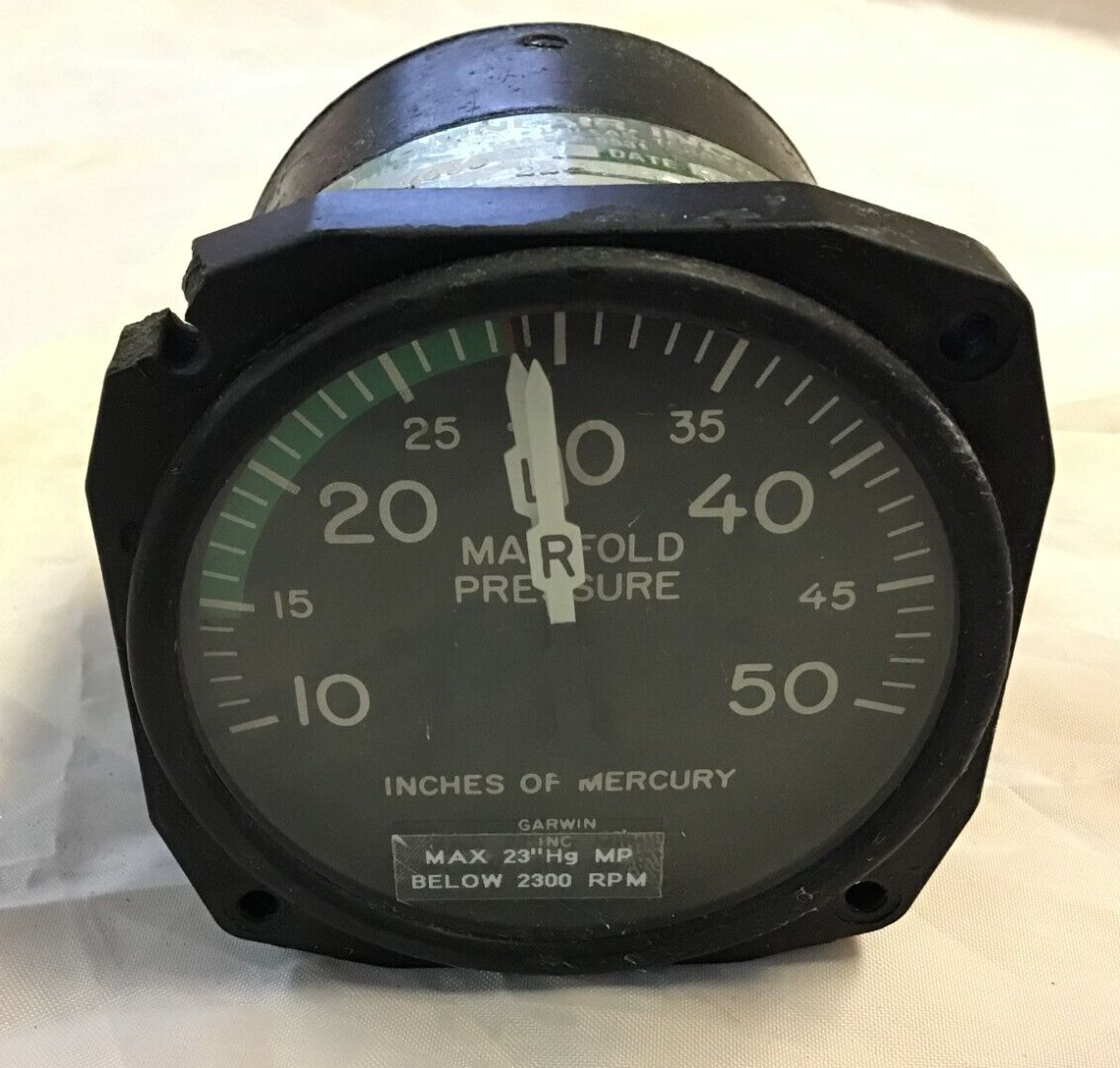 22-260-032 Garwin Dual Manifold Pressure Indicator Vintage