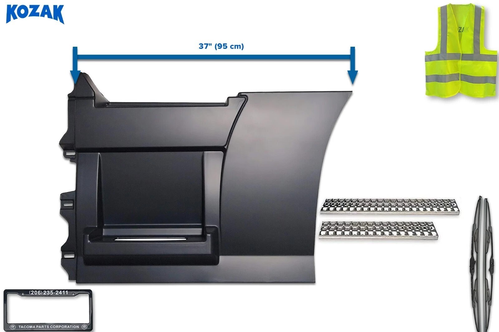Rear Step Fairing Panel Driver 37'' 95 cm Compatible with Volvo VNL 2004-2017