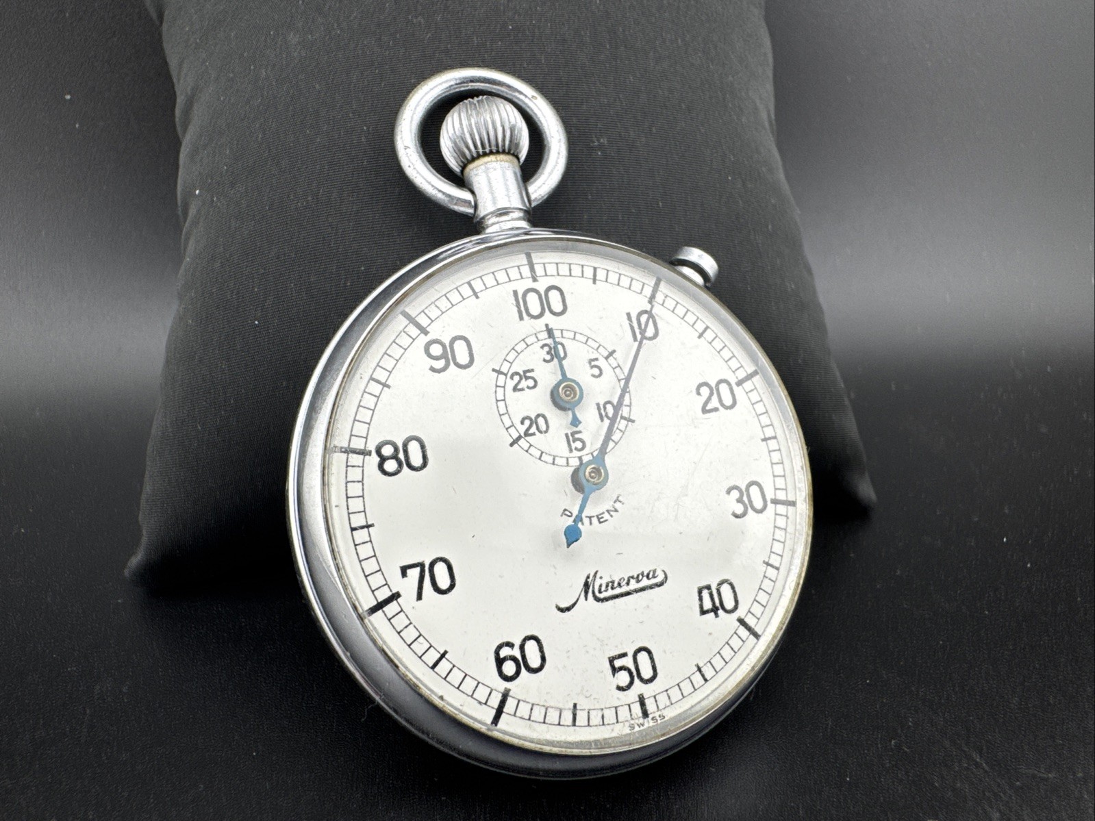 Vintage Minerva Swiss Wind Up Stopwatch - Working!!!
