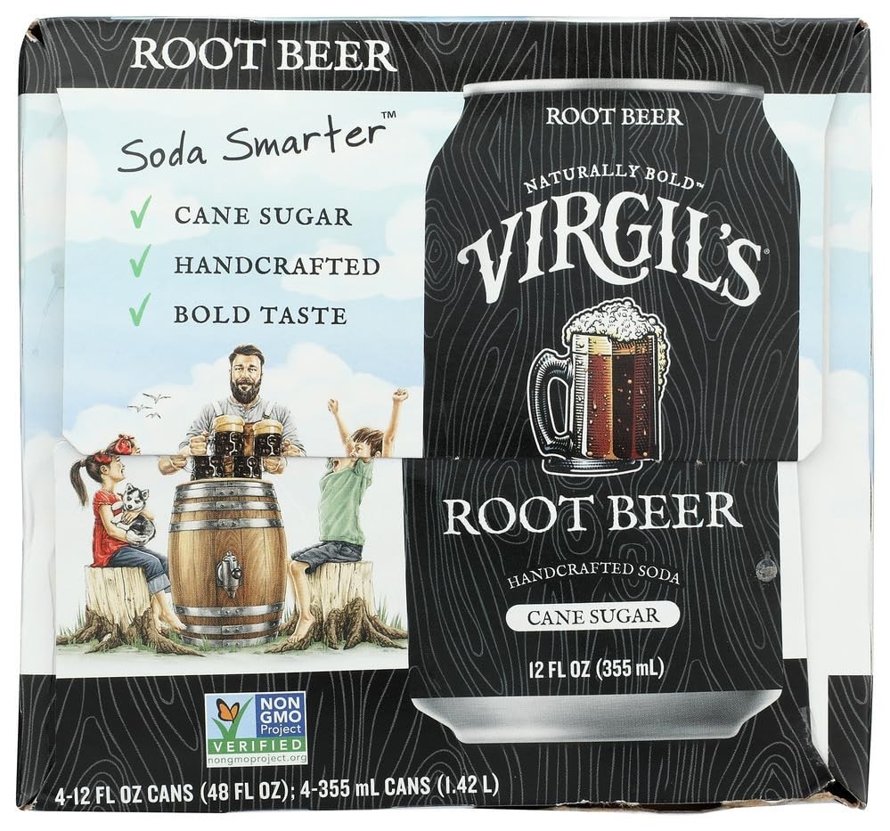 Classic Root Beer 4-Pack Cans - Convenient & Refreshing Beverage Choice