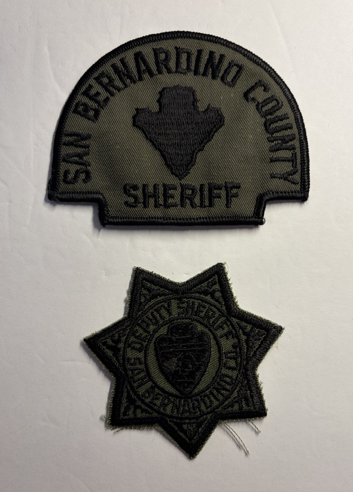 CALIFORNIA SAN BERNARDINO COUNTY SHERIFFS OFFICE SUBDUED SWAT 2 PATCH SET #PDD33