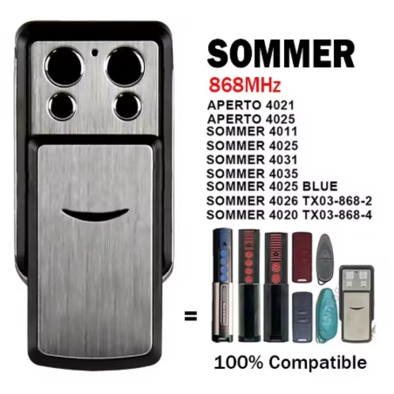 SOMMER Remote Control gate remote control Garage Gate Door Opener 868.3 Mhz