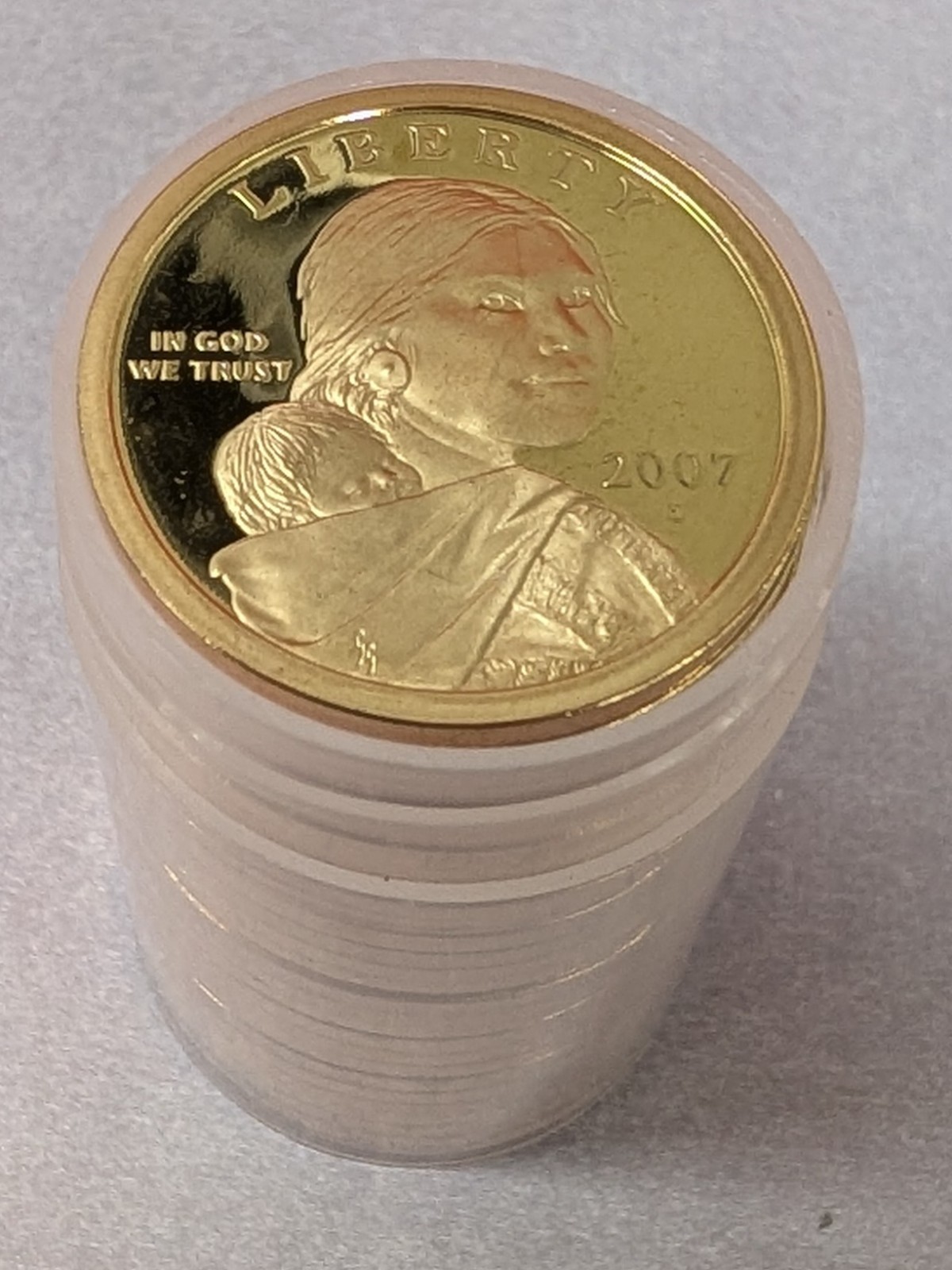 2007-S Sacagawea Native American Dollar Proof 25-Coin Roll Tube $1