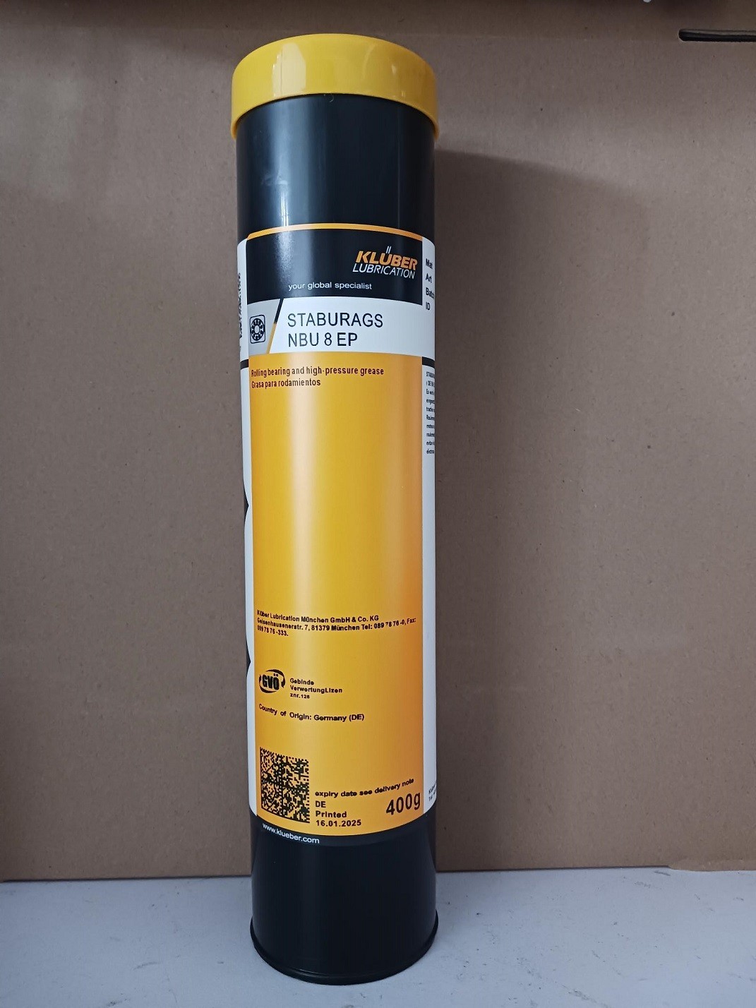 NEW KLUBER Staburags NBU 8 EP Grease 400g ( 14.1 oz) 8EP in cartridge free ship