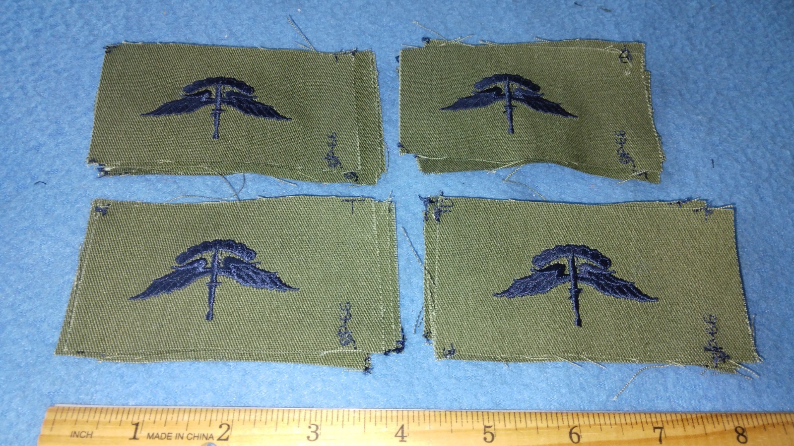 BUNDLE OF 18 - U.S. ARMY SUBDUED FREEFALL BASIC  Badge Sew-On PATCHES - NEW BLUE