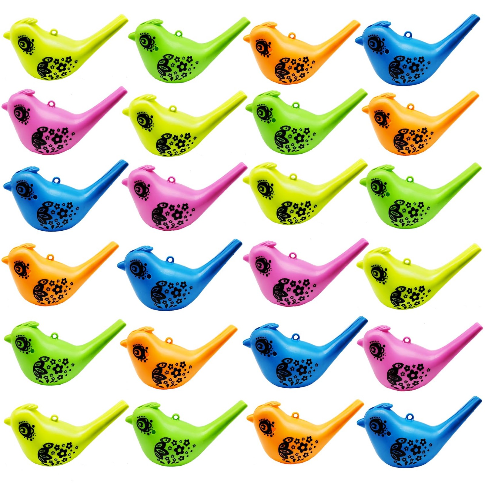 24 Pcs Bird Water Whistle Party Whistles Toy