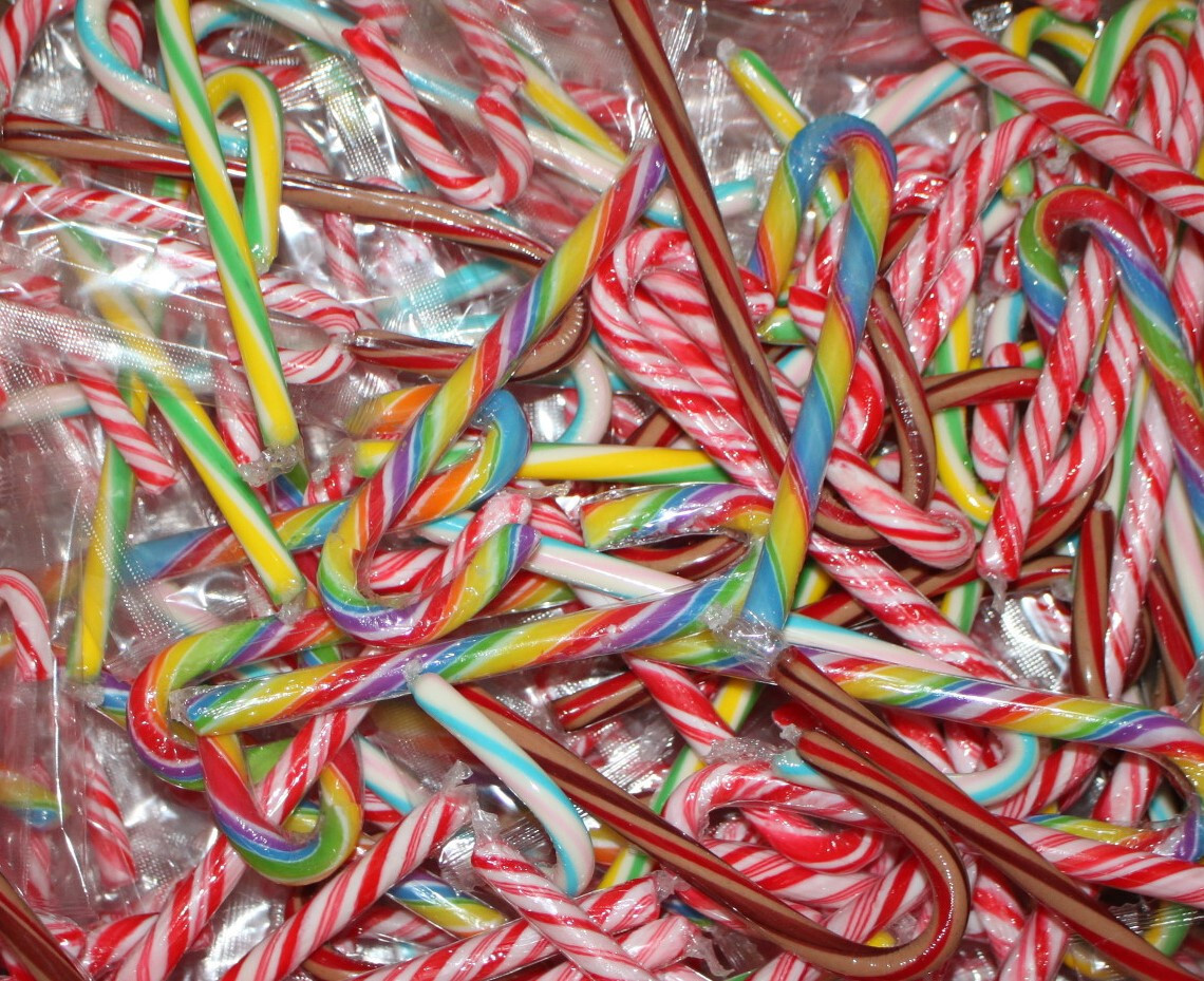 Fruit Candy Canes Assorted Hard Flavors *** BULK *** U-Choose 2 - 8 pounds