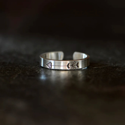 Women's Solid Metal Adjustable Unique Style Toe Ring White Gold Plated Silver