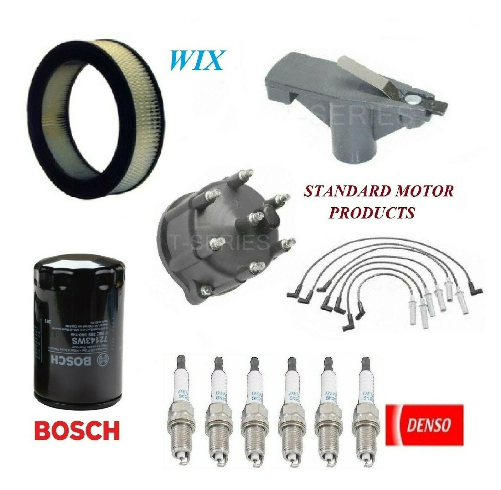 Tune Up Kit Air Oil Filters Wire Spark Plugs For DODGE B2500 V6 3.9L 1995-1997