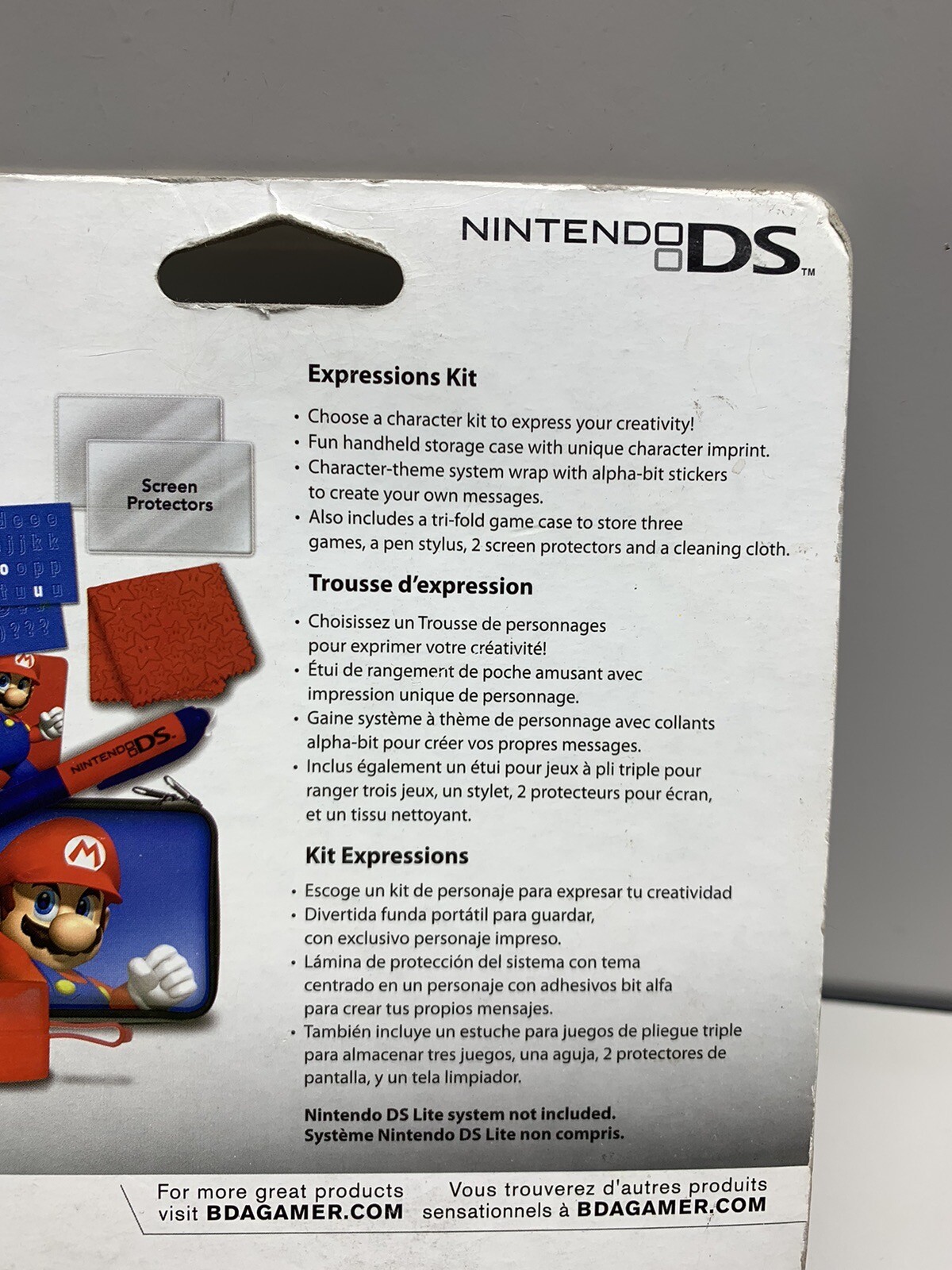 Nintendo DS Lite Mario Shy Guy Expression Kit New