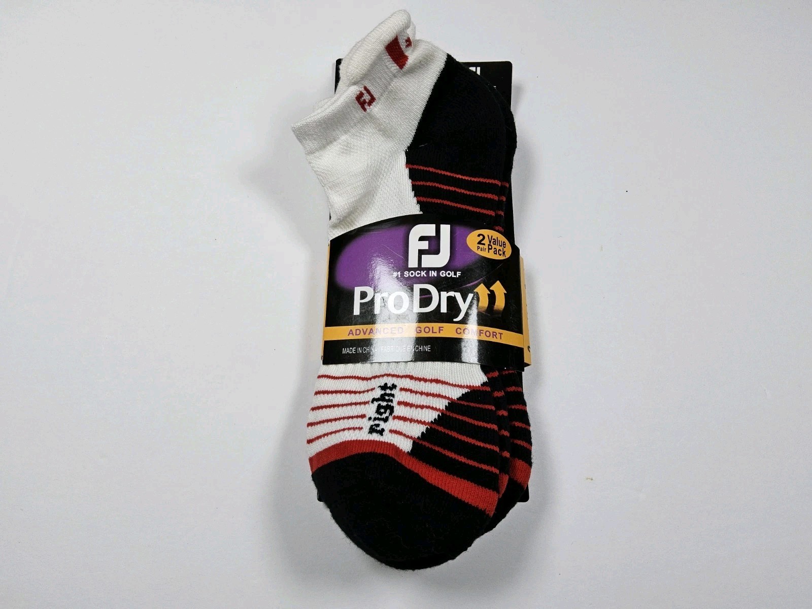 FootJoy Men's ProDry Advanced Golf Comfort Socks Cushioned 2 Pairs Ankle Sz 7-12