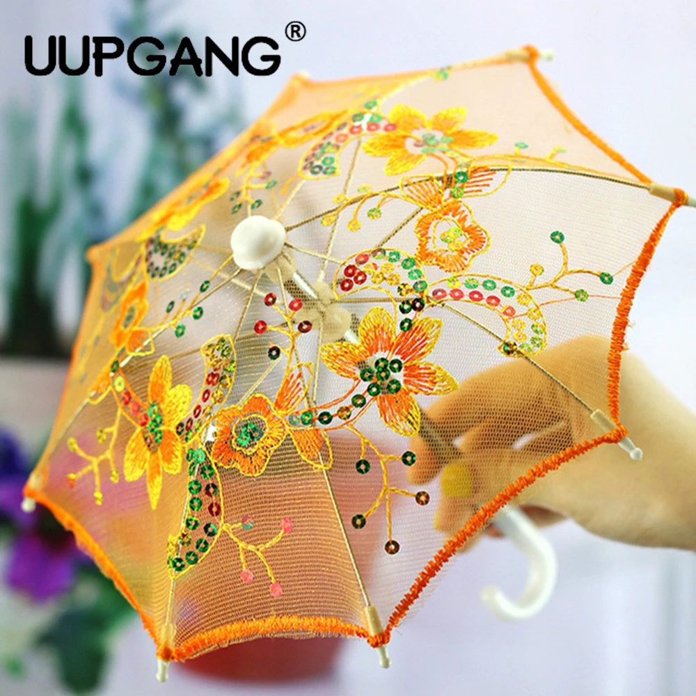 22cm Cute Mini Small Lace Embroidery Umbrella Camera Children Dancing Props Home