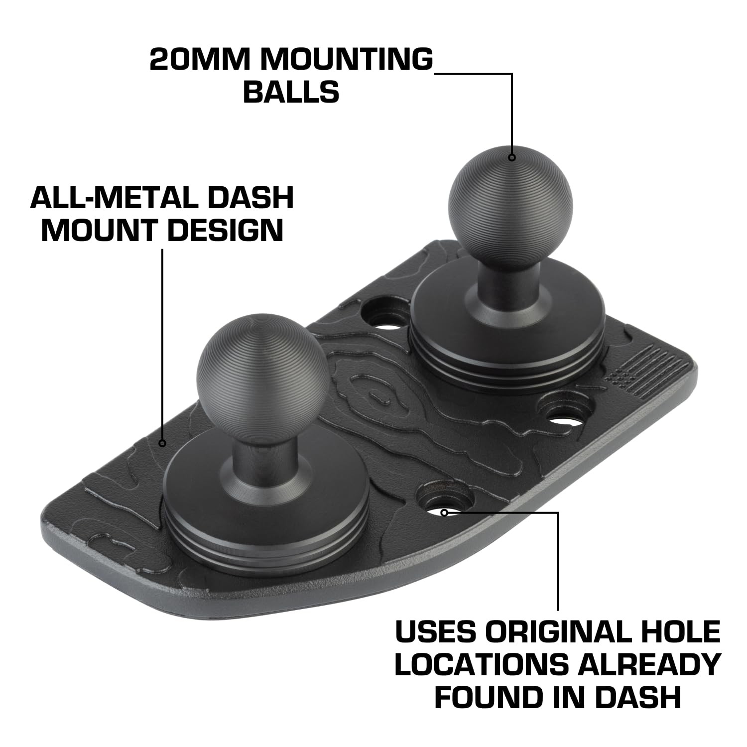 Bulletpoint Metal Dash Mount Cell Phone Holder & Action Camera Bracket...