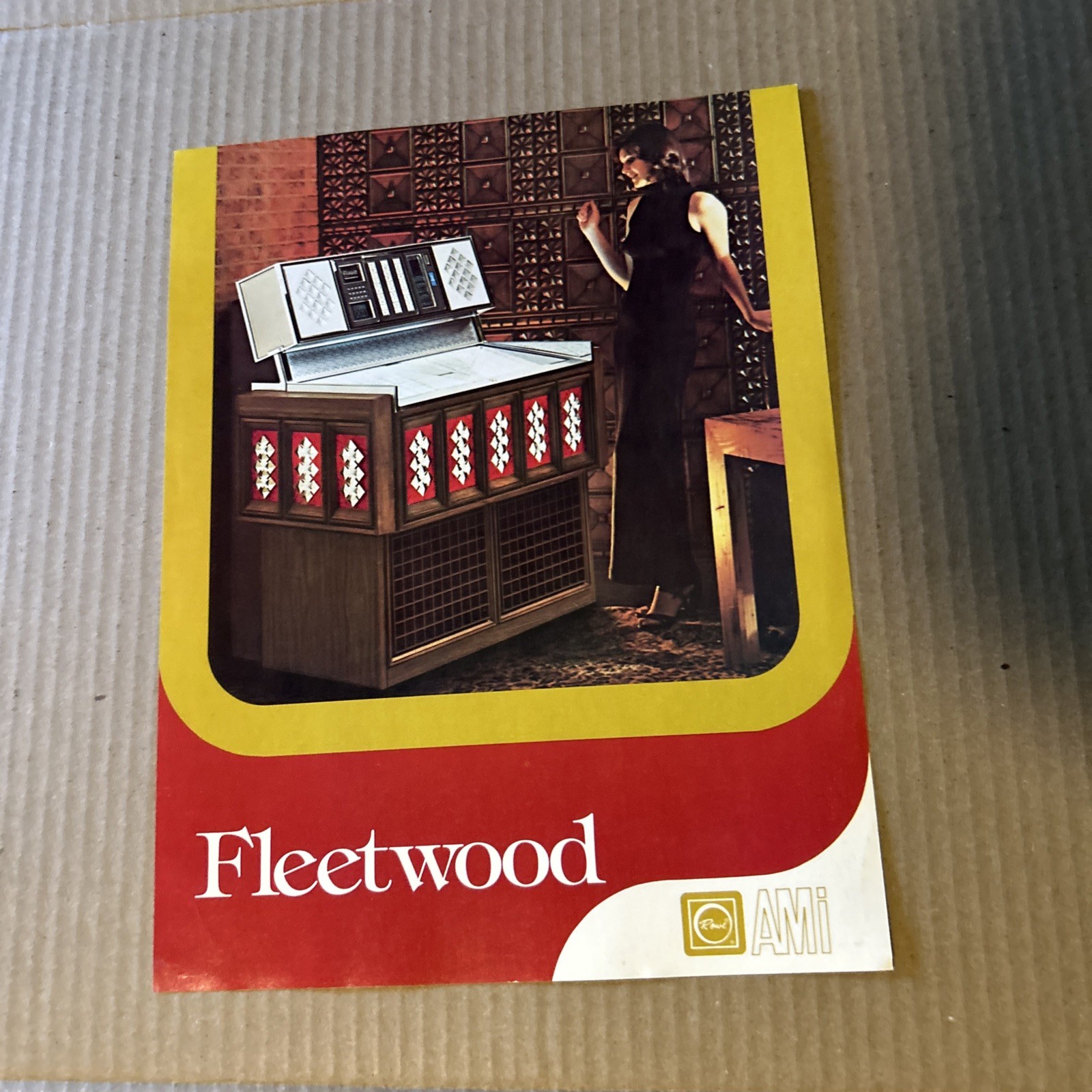 original Factory Old Stock Rowe Jukebox Ami Fleetwood ARCADE GAME FLYER