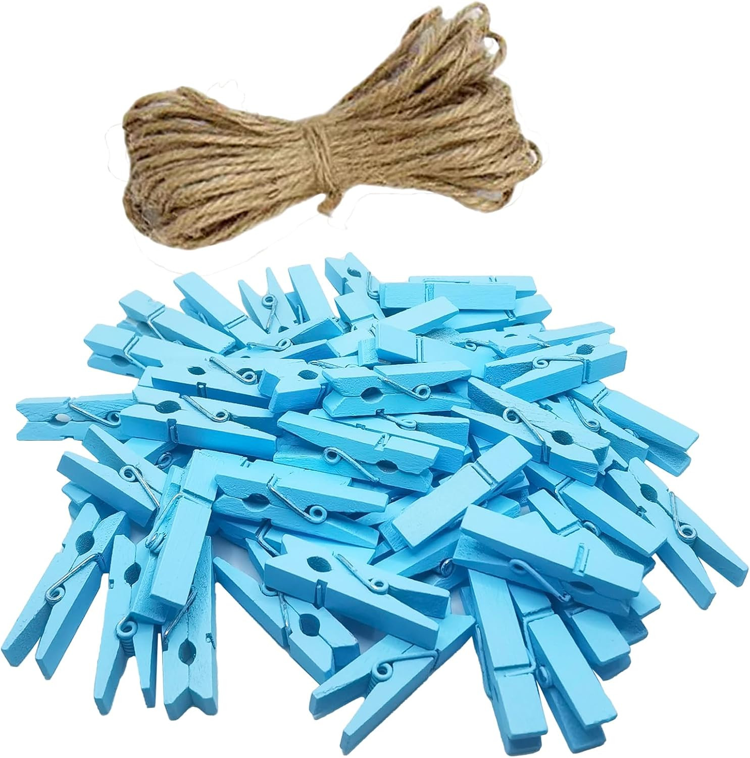 100Pcs Colored Wooden, Mini Clothespins for Photos, Small Clothes Pins for Photo
