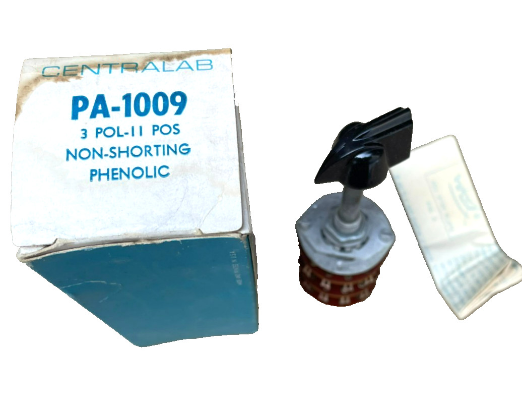 Centralab PA-1009 - 3 POL-11 POS Non-Shorting Phenolic