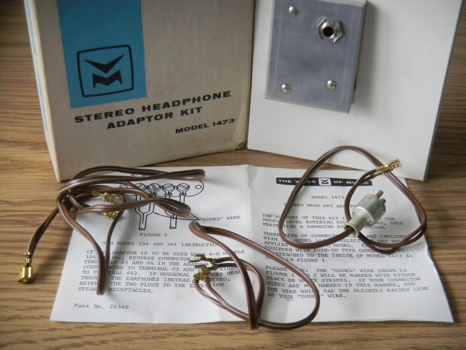 Vintage Voice of Music VM 1473 Stereo Headphone Adaptor Kit with Connector Wires
