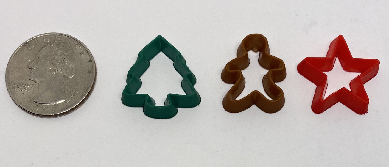 Christmas Gingerbread Tree Star Polymer Clay Stud Earring Cookie Candy Cutters 3