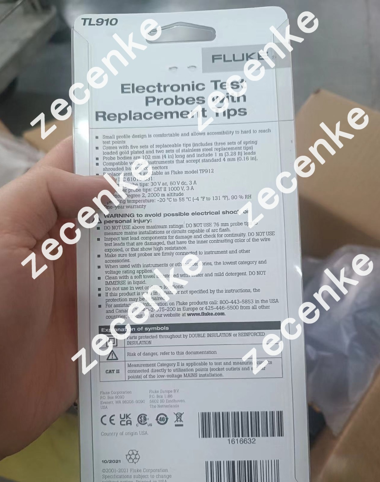 Fluke TL910 TL910 Electrical Test Probe Set Original Authentic Free Shipping