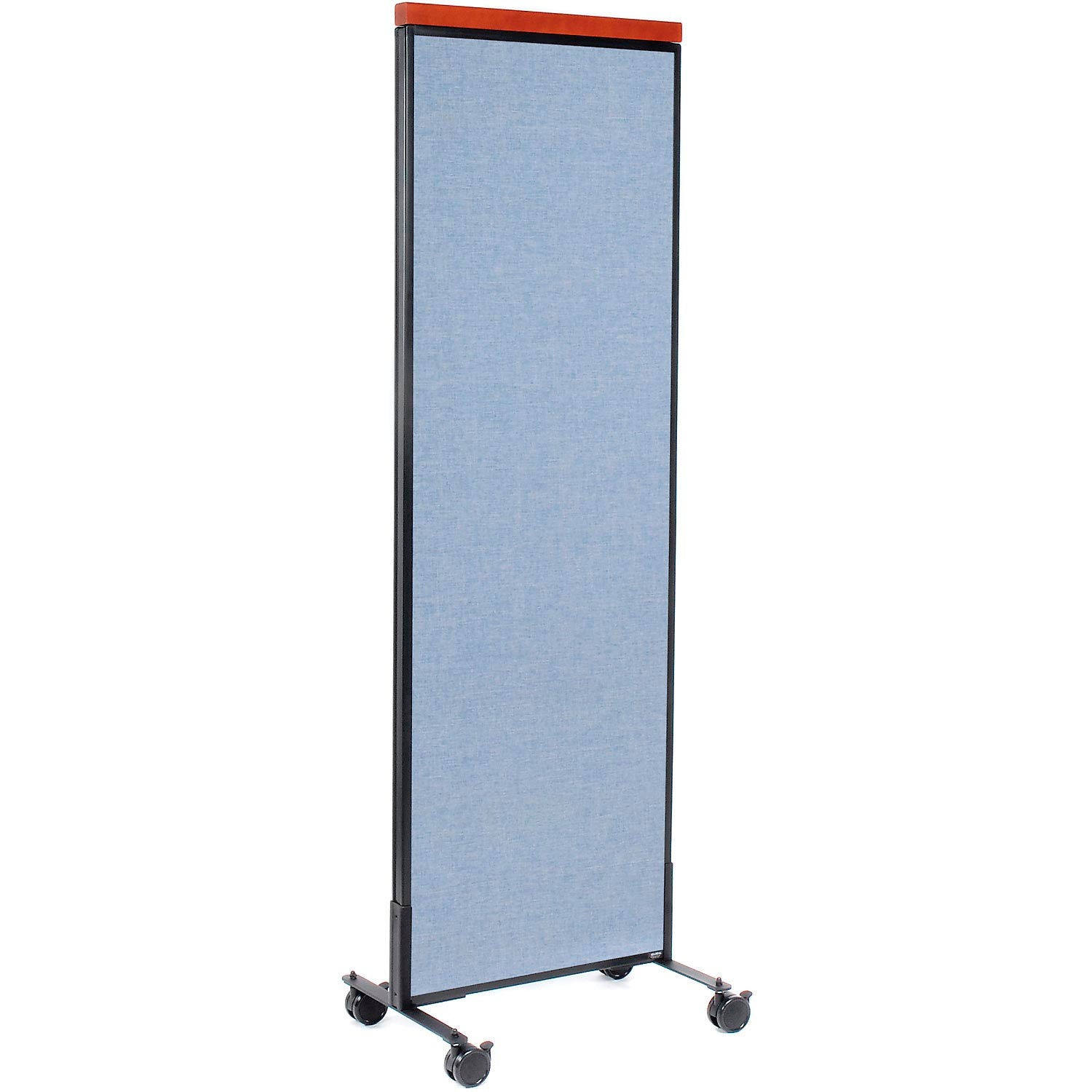 24-1/4"W x 76-1/2"H Mobile Deluxe Office Partition Panel Blue