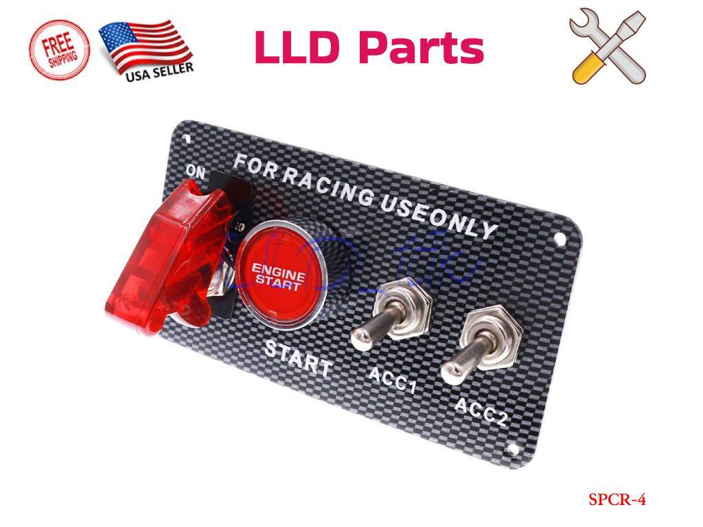 Racing Car 12V Ignition Switch Engine Start Push Button Toggle Panel