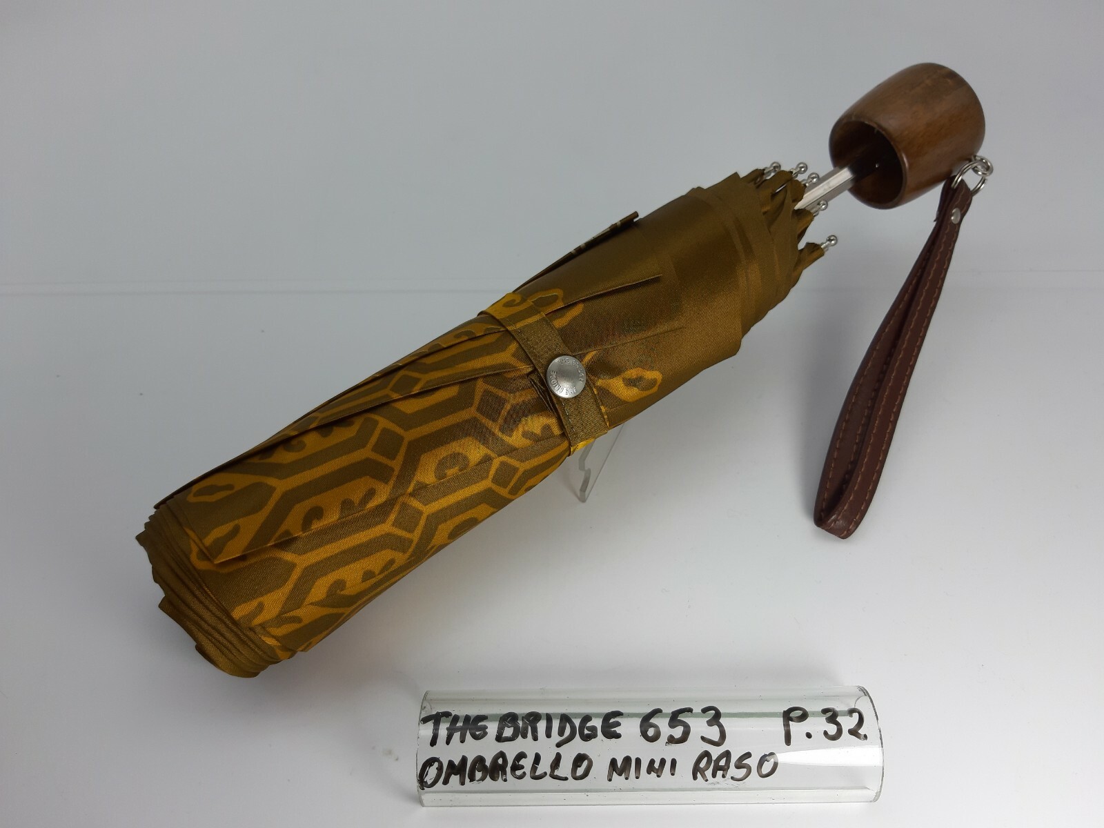 Unisex Mini Umbrella - Technofibre - Bronze/Yellow - Cod.653 - The Bridge