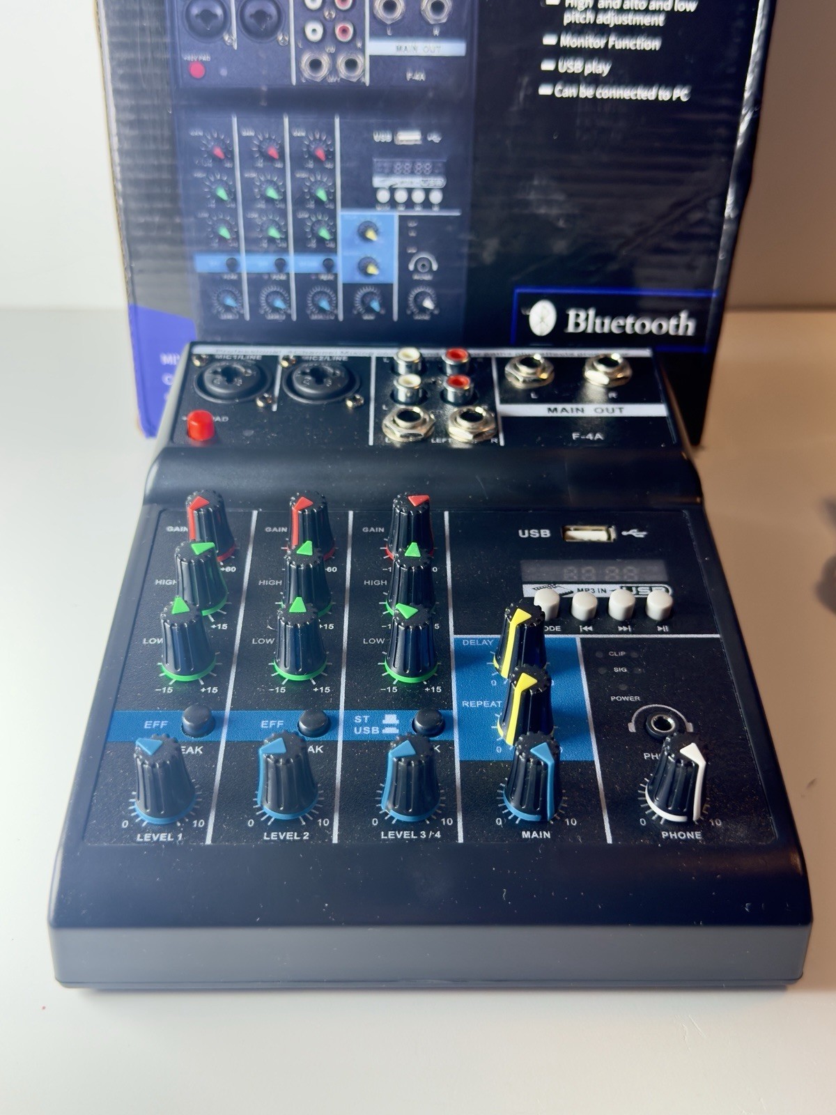 4 Channel Live Mixer Built In Effect Processor Model F-4A