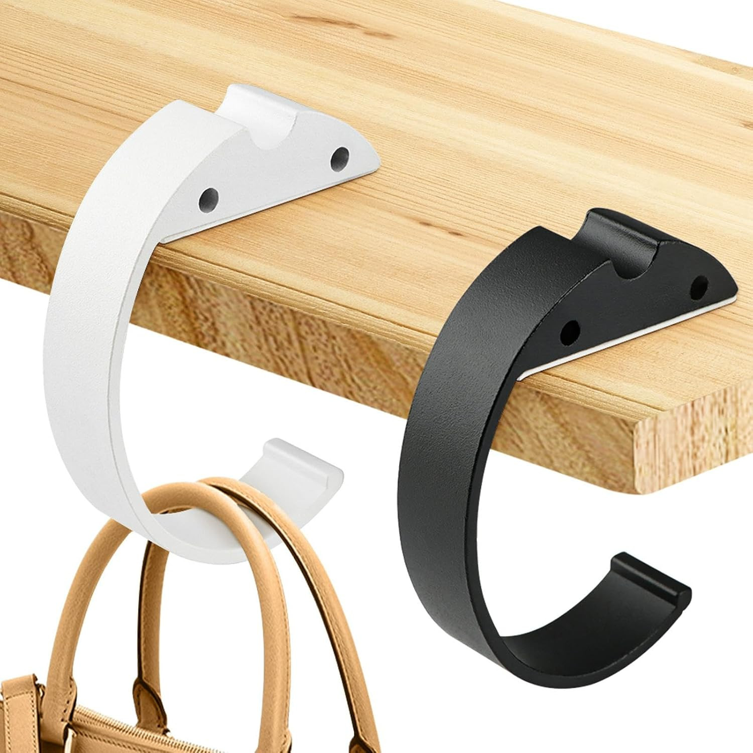 2 Pack Table Purse Hooks Portable Handbag Holder Desk Hangers for Bags Gear