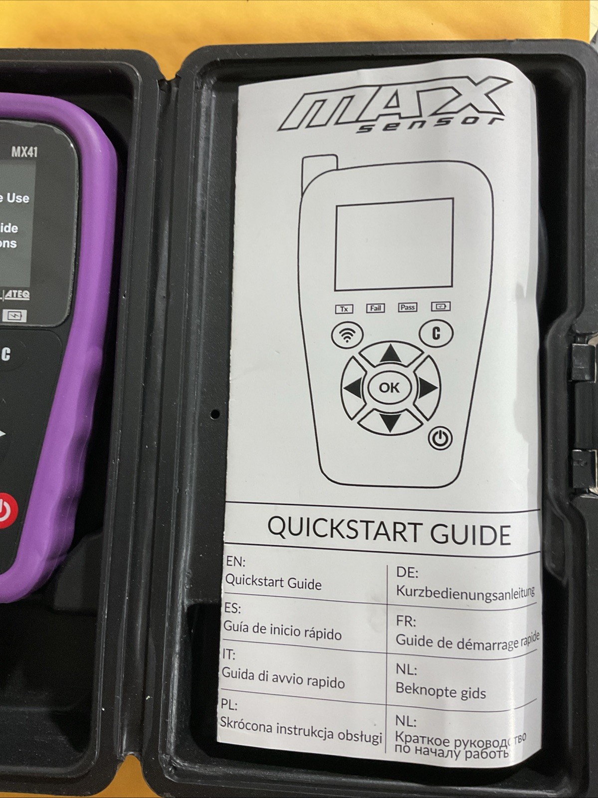 MAX Sensor MX41 TPMS Sensor Activation Tool Powered by ATEQ