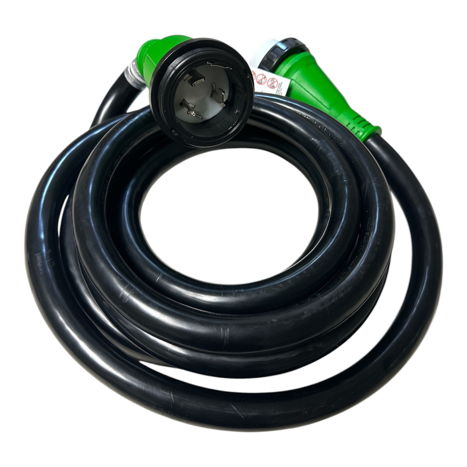 50 Amp Marine Extension Cord SS2-50P to SS2-50R 125/250V, SEMA 6/4 AWG STW 15 Ft