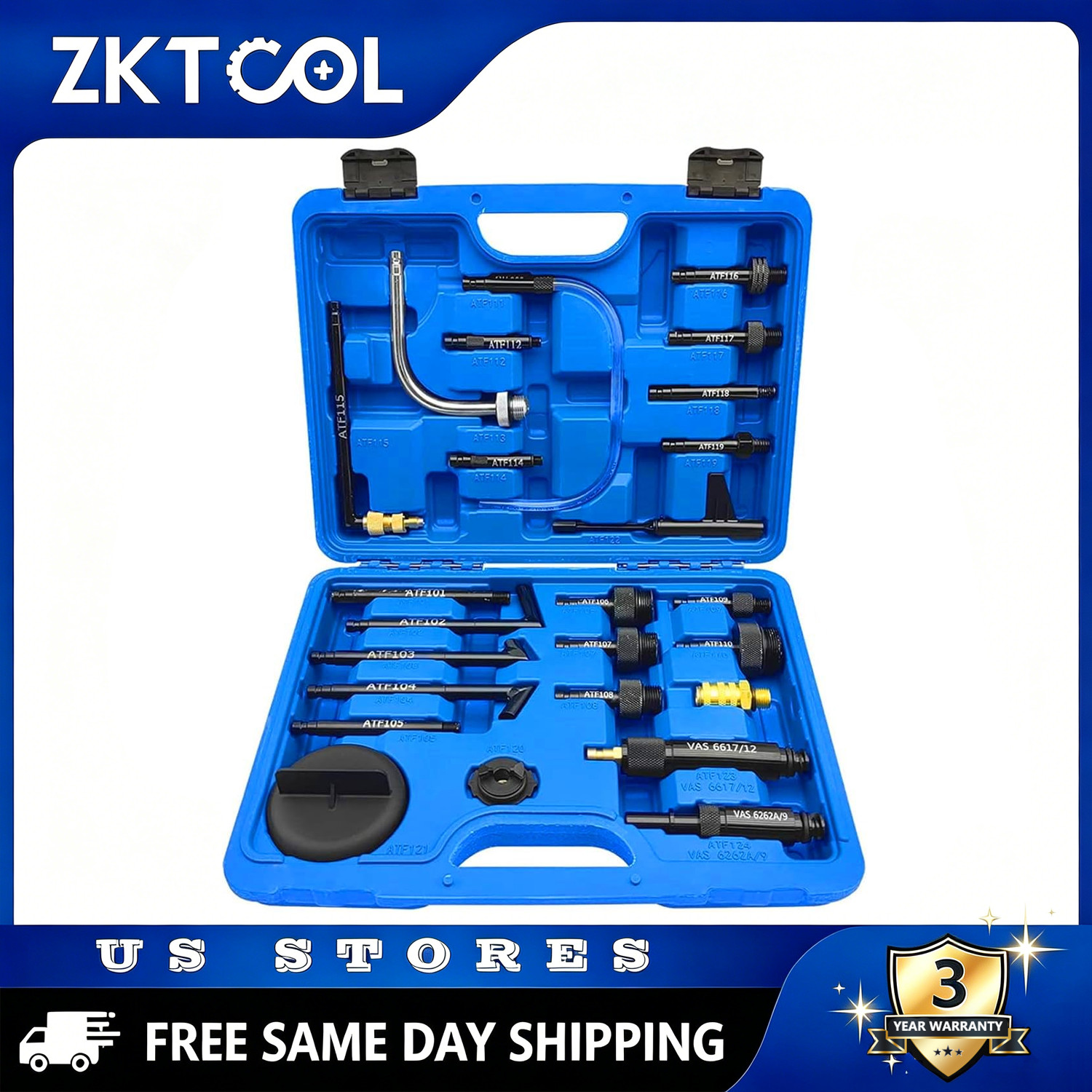 ZKTOOL Transmission Fluid Fill Adapter Tool,25PCS Transmission Fluid Filling Kit