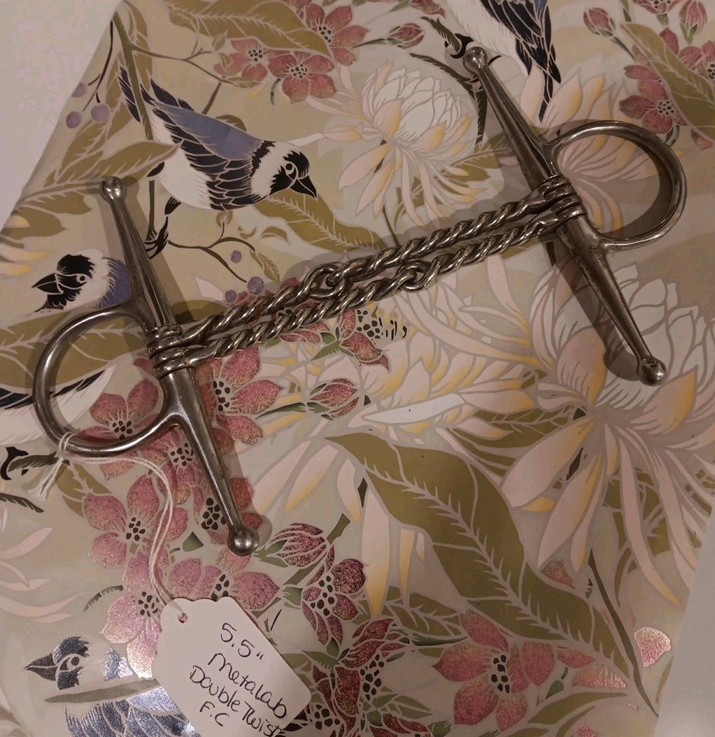5.5" Metalab Double Twist Full Cheek Horse Bit