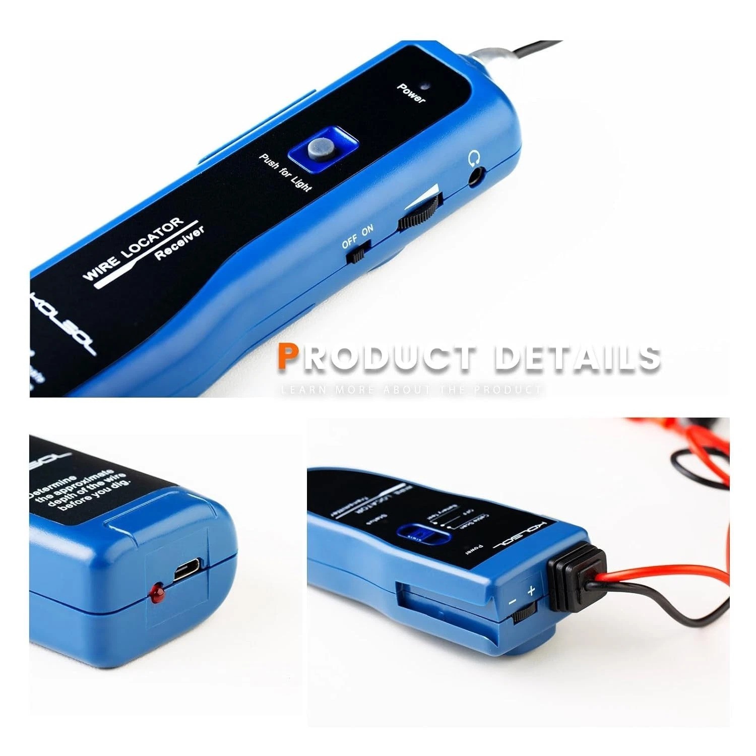 Advanced Underground Wire Locator - 1100mAh Rechargeable for Accurate Tracking