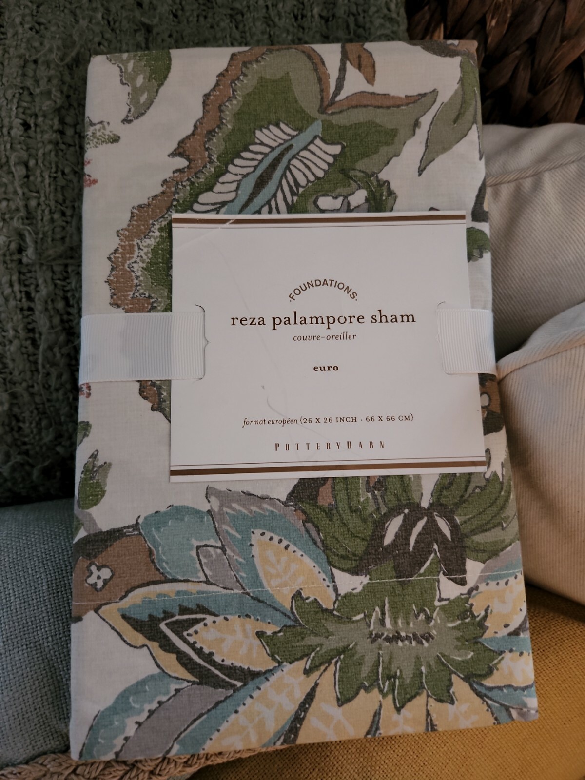 RARE NEW Pottery Barn Reza Floral Palampore EURO sham