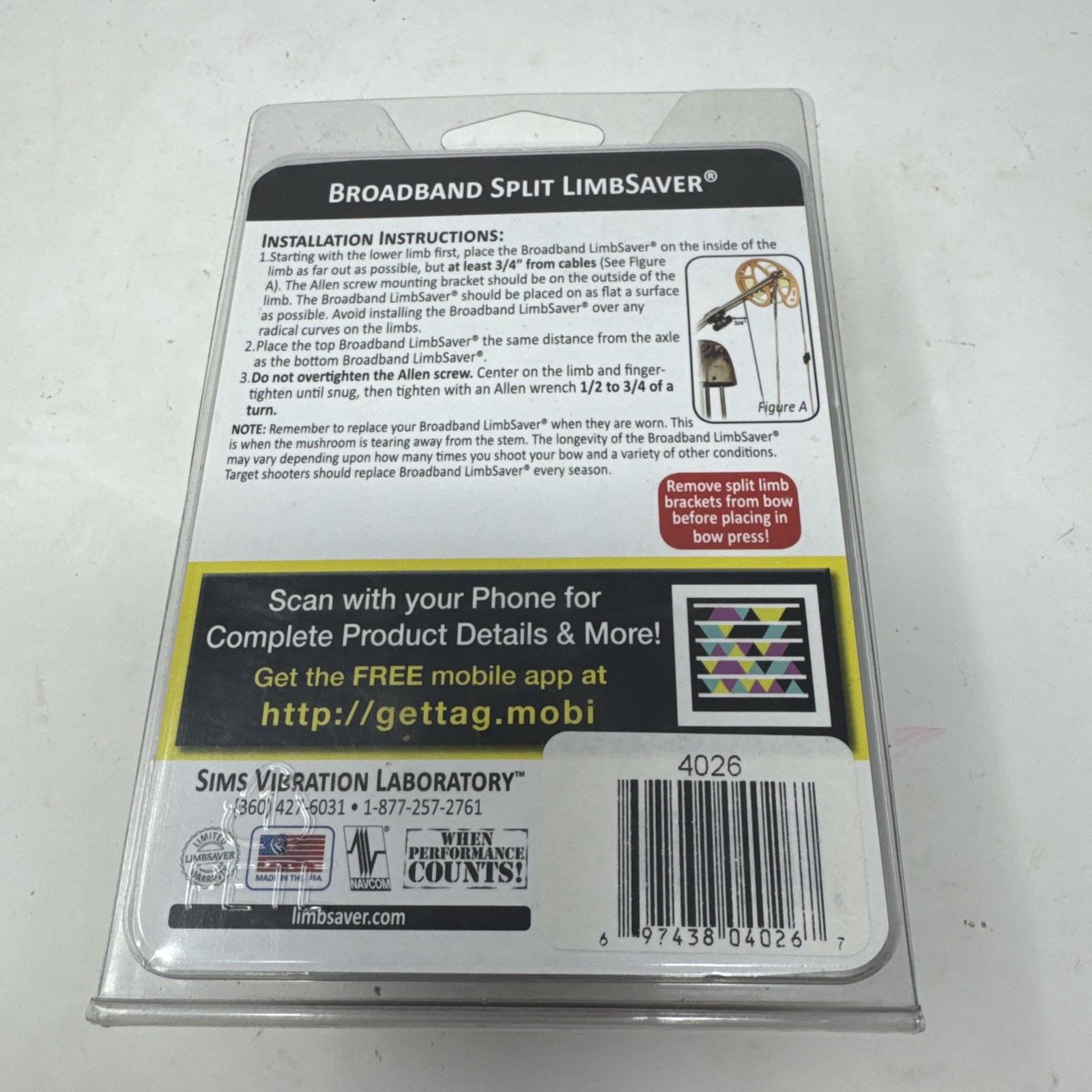 Sims LimbSaver Broadband Limb Dampener - Split Red 2 Pack