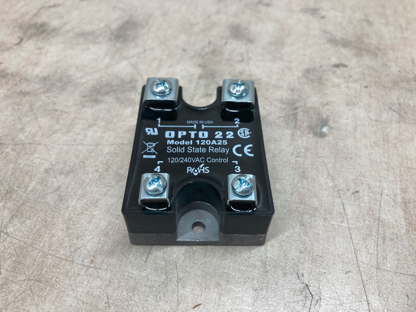 OPTO 22 Model 120A25 Solid State Relay 120-240 VAC Control