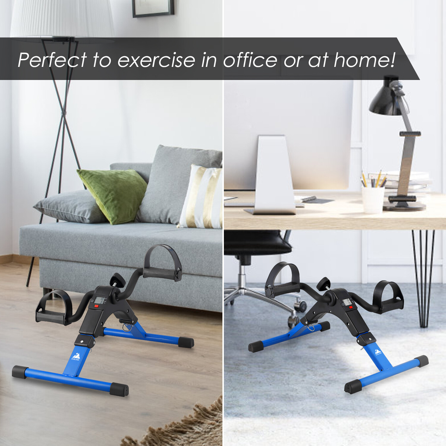 Portable Pedal Exerciser Under Desk Exercise Machine Arm Leg Exercise Peddler US
