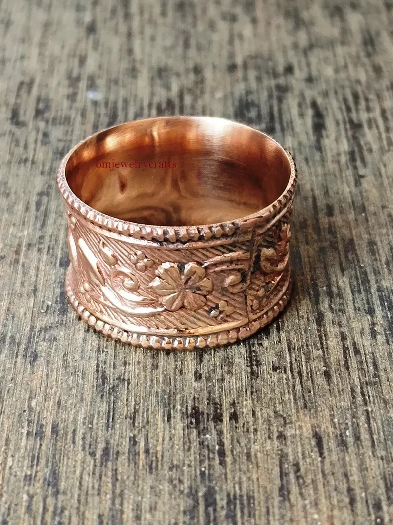 Pure 100% Copper Wrap Ring, Arthritis Thumb Ring, Solid Copper Ring, Finger Ring