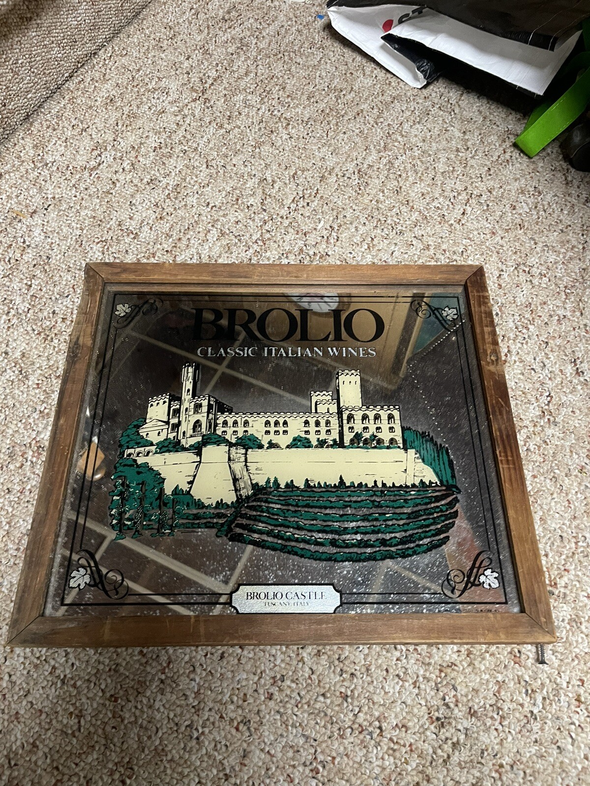 Brolio Classic Italian Wine Mirror 17x15”