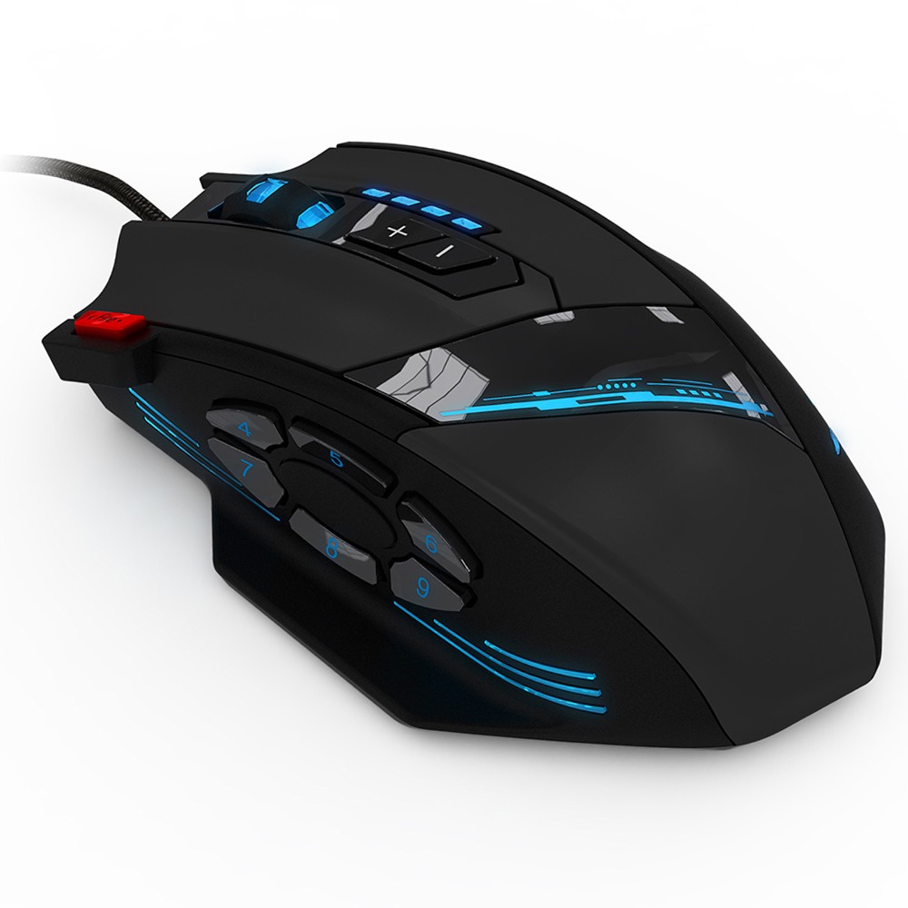 ZELOTES C-12 Wired USB Optical Gaming Mouse 12 Programmable Buttons Compute ASEW
