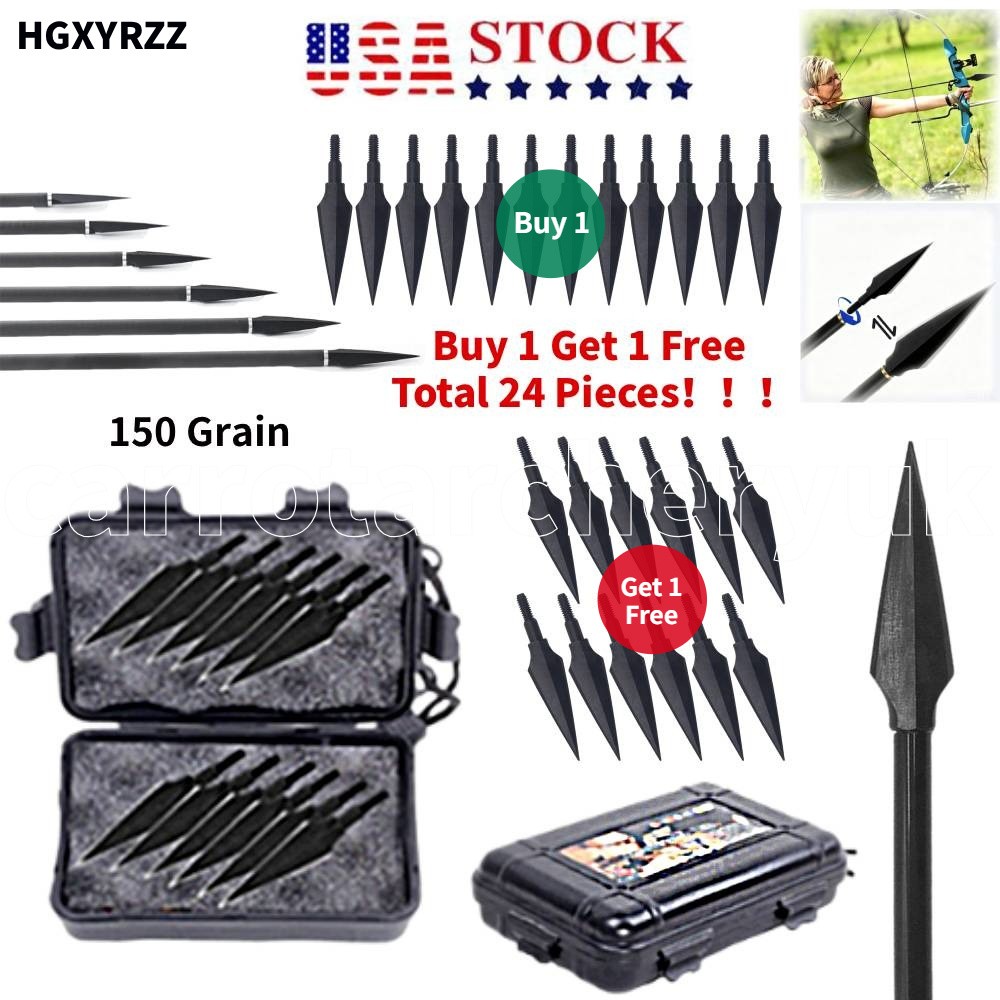 150Grain 2Blade Screw-in Arrowheads Hunting Tips Compound Bow Archery equipment
