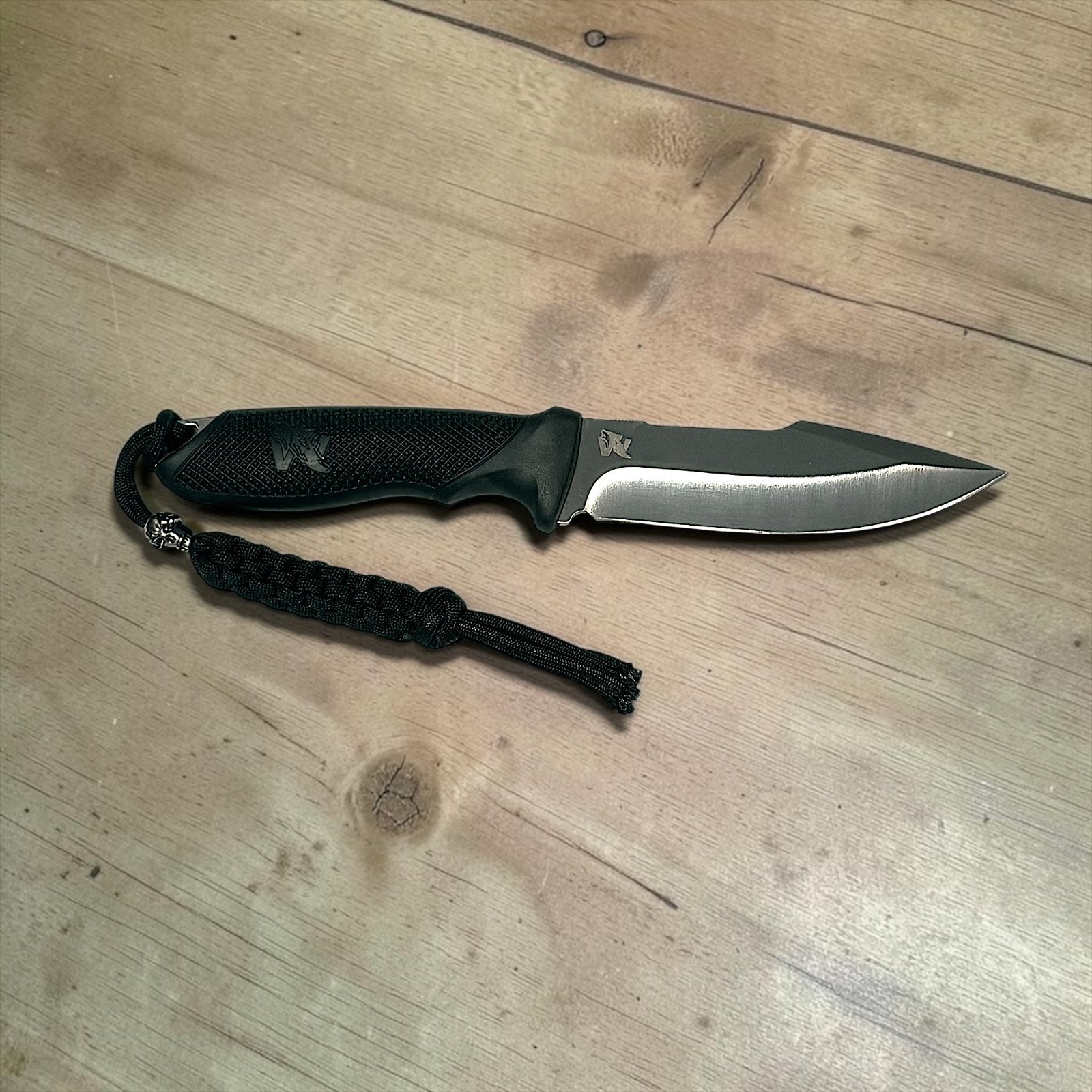 ODENWOLF WOLF-I Fixed Blade Knife 4.6" 440C Full Tang w/ Sheath Black