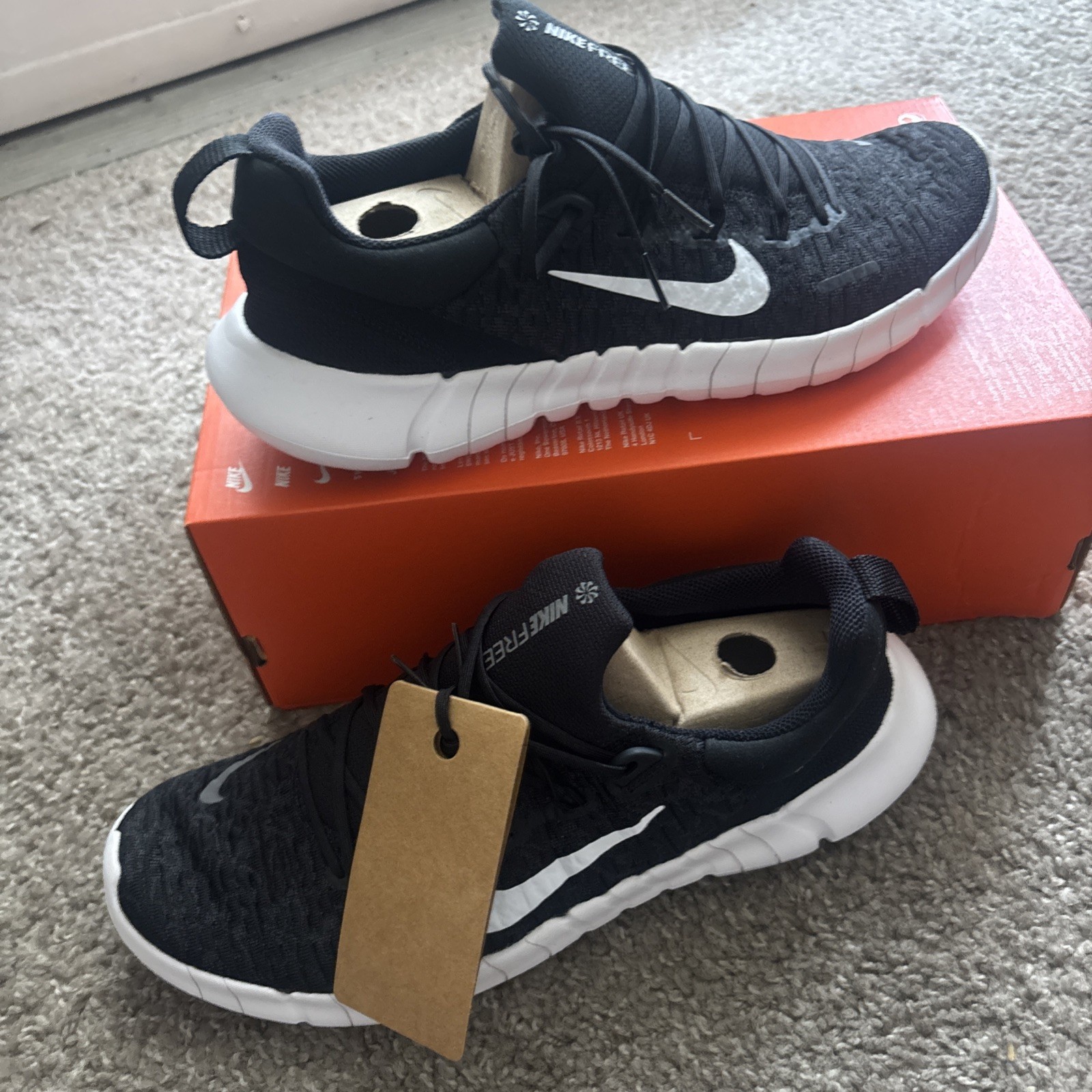 Nike Free RN 5.0 Next Nature BlackSmoke Grey-White CZ1884-001 Men's Size 11