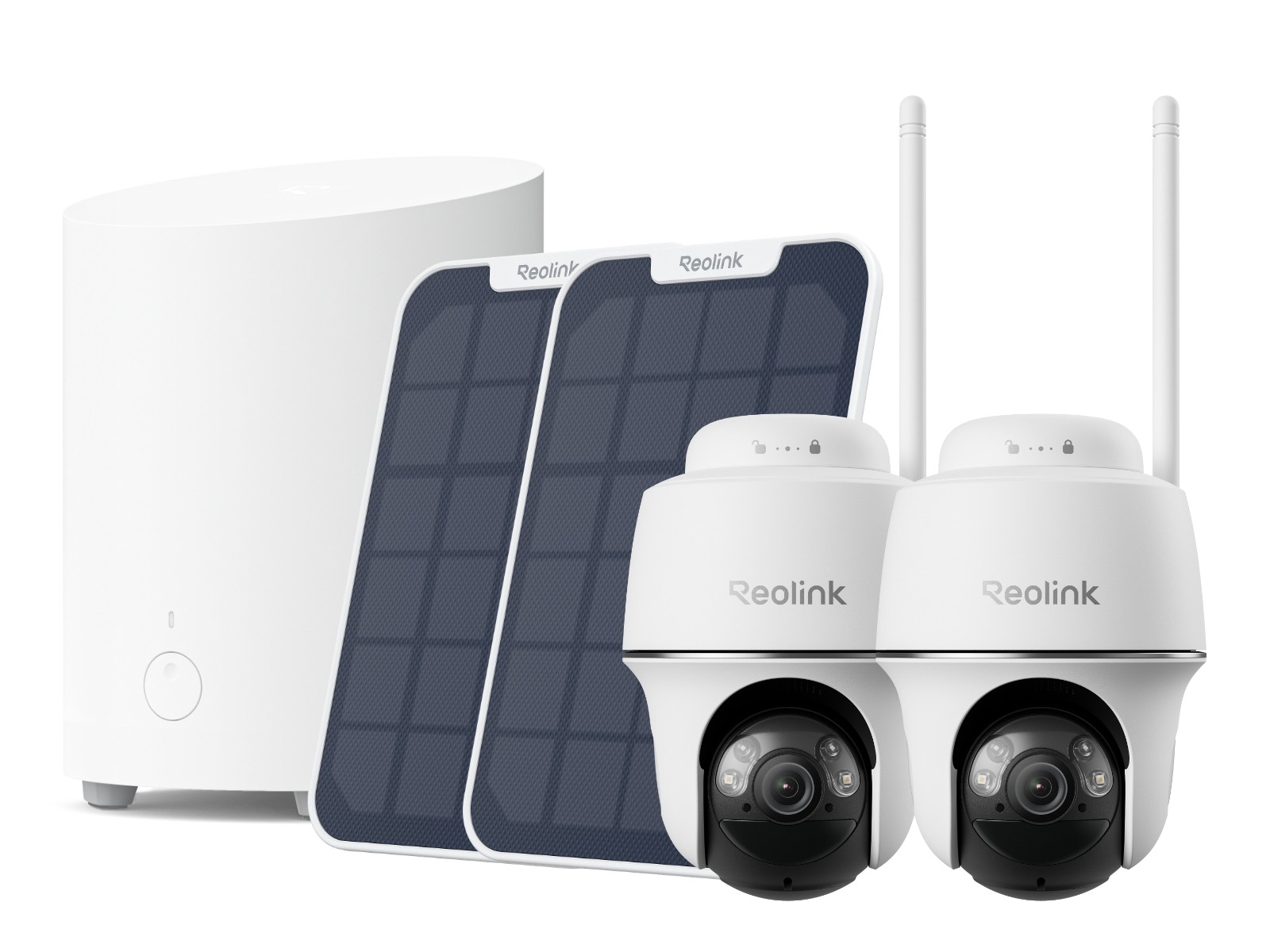 Reolink Argus PT 5MP Wireless Solar Battery Security Camera with Home Hub Mini