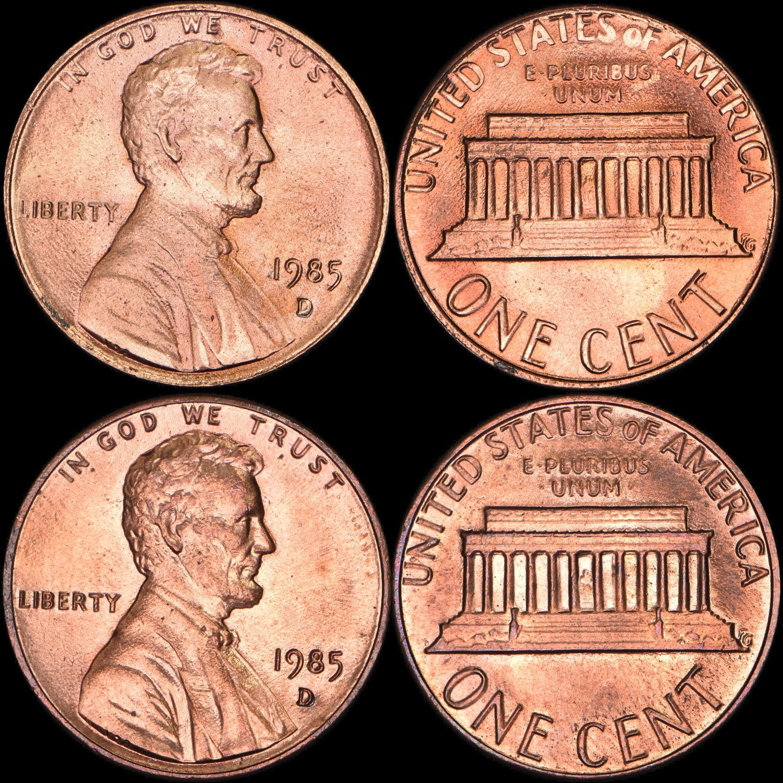 1985-D/D Lincoln Memorial Cent RPM-001 CHOICE BU (1) RANDOM COIN